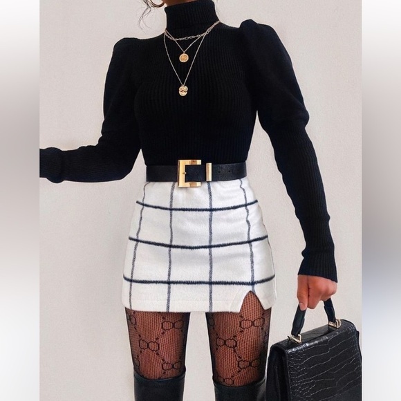 NWOT Lulu’s Spence Fleece Plaid Mini Skirt Size Small Academia Preppy Collegiate - Picture 4 of 10